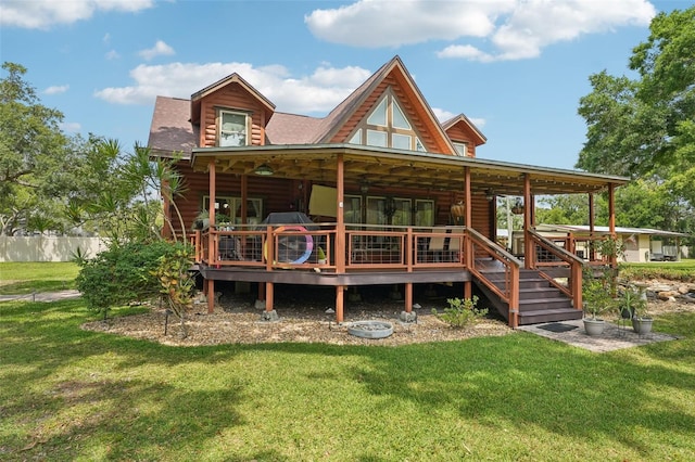 5817 Myrtle Ln, Tampa, FL 33625 - rear view of house with a deck
