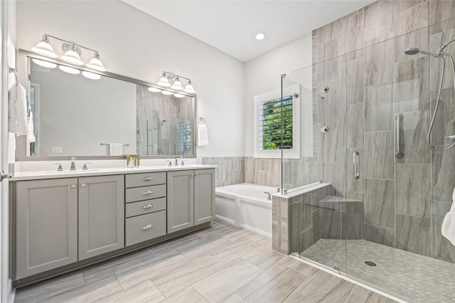 4166 Epic Cv, Land O Lakes, FL 34638 - full bath featuring a shower stall, a bath, and double vanity