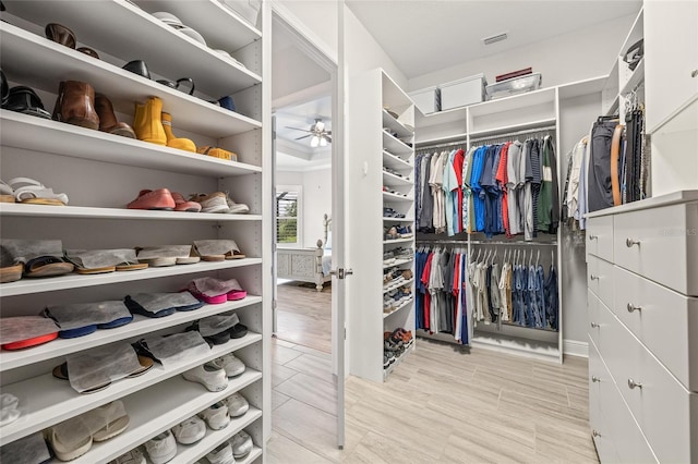 4166 Epic Cv, Land O Lakes, FL 34638 - walk in closet featuring a ceiling fan
