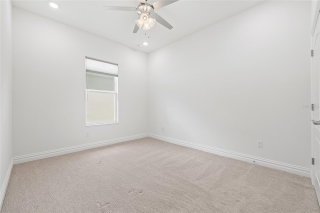 16712 Courtyard Loop, Land O Lakes, FL 34638 - carpeted empty room with a ceiling fan, baseboards, and recessed lighting
