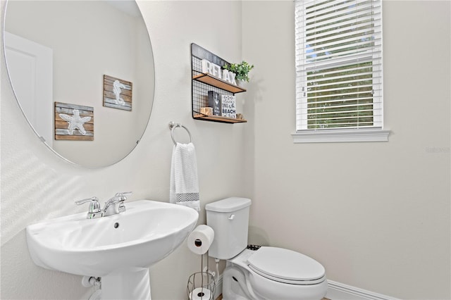 14110 Damselfly Dr, Tampa, FL 33625 - bathroom featuring toilet, a sink, and baseboards