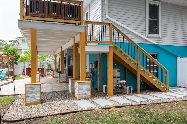 854 77th Ave N, Saint Petersburg, FL 33702 - view of patio with stairway and fence