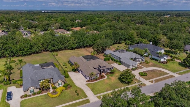 5507 Keeler Oak St, Lithia, FL 33547 - aerial view of residential area with a heavily wooded area