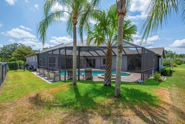 5507 Keeler Oak St, Lithia, FL 33547 - view of pool featuring a patio and a pool with connected hot tub