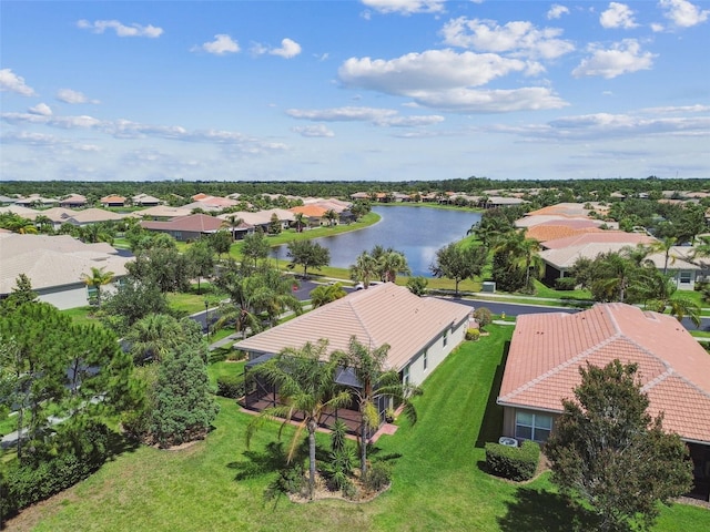 16101 Cape Coral Dr, Wimauma, FL 33598 - aerial perspective of suburban area with a nearby body of water