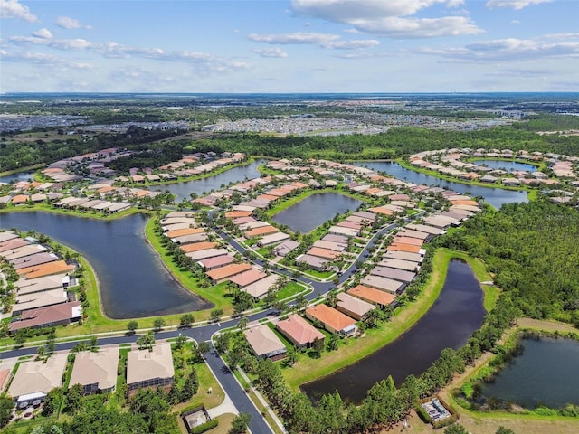16101 Cape Coral Dr, Wimauma, FL 33598 - aerial overview of property's location with nearby suburban area and a nearby body of water