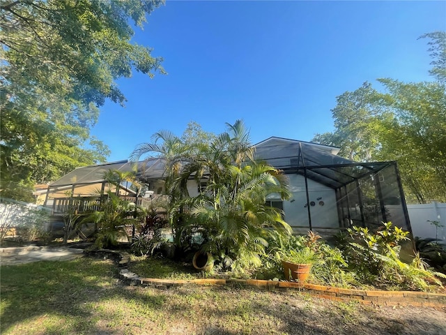 6073 115th Ave N, Pinellas Park, FL 33782 - view of yard with a lanai