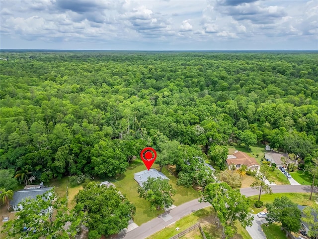 bird's eye view of a heavily wooded area