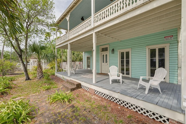 view of wooden terrace