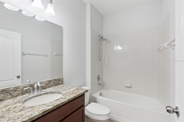 1119 Ballard Green Pl, Brandon, FL 33511 - bathroom with vanity, toilet, and washtub / shower combination