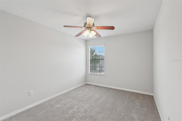 1119 Ballard Green Pl, Brandon, FL 33511 - spare room featuring carpet flooring, baseboards, and ceiling fan