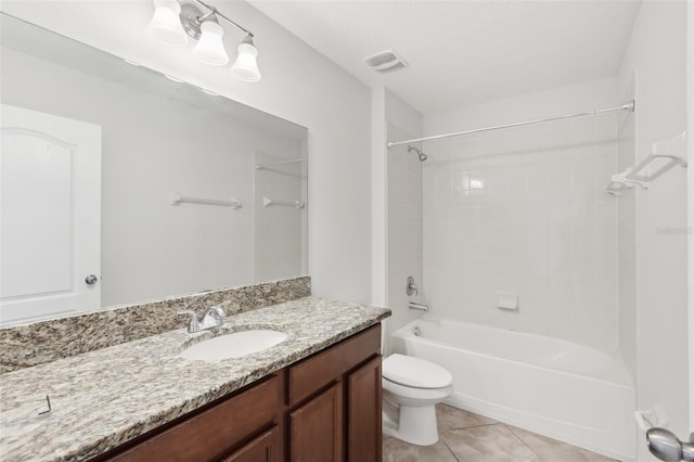 1119 Ballard Green Pl, Brandon, FL 33511 - full bathroom featuring toilet, tile patterned flooring, vanity, and shower / bath combination