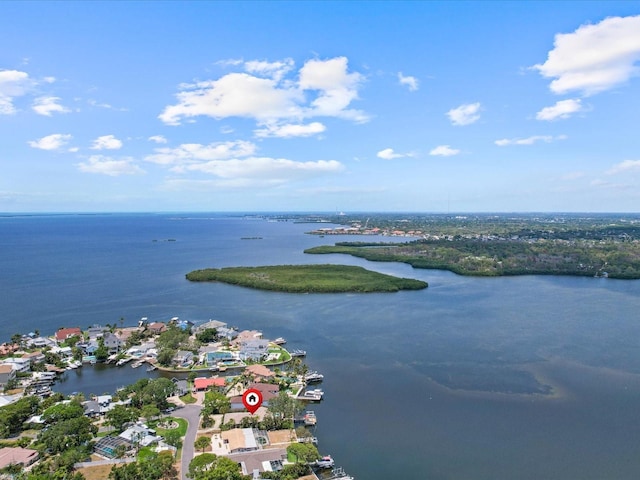 aerial view of a large body of water