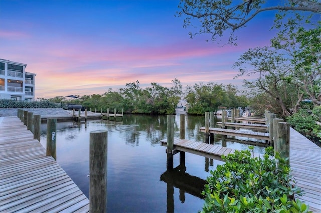 dock featuring a water view