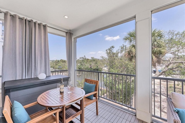 view of sunroom