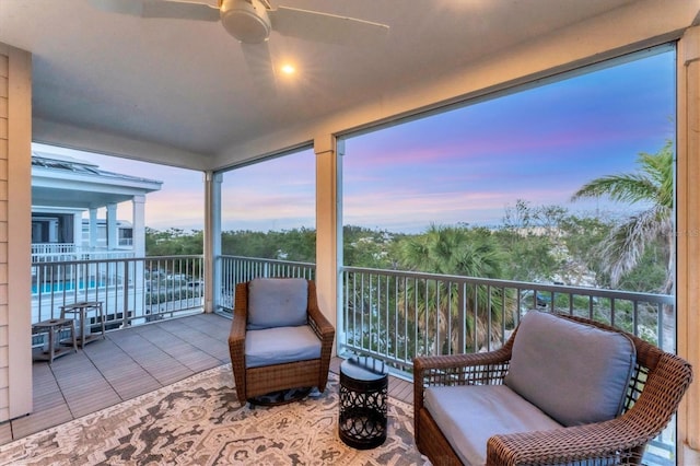 view of sunroom