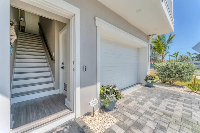 4357 Marina View Way, Cortez, FL 34215 - doorway to property featuring stucco siding