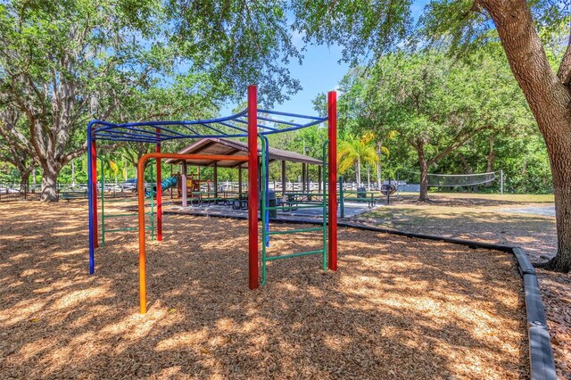 view of playground with volleyball court