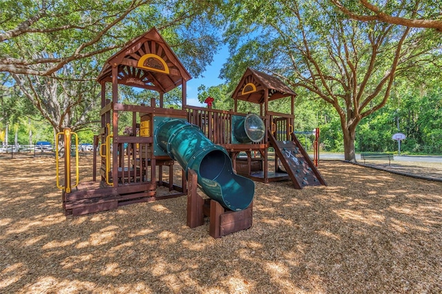 view of jungle gym