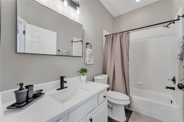 1530 The Oaks Blvd, Kissimmee, FL 34746 - full bathroom with toilet, shower / tub combo with curtain, and vanity