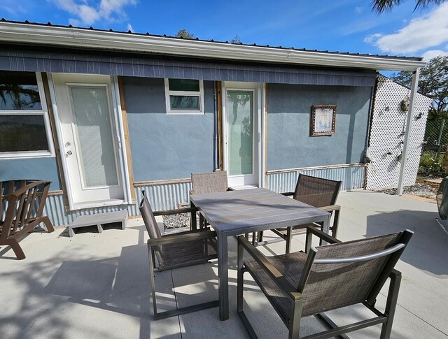 view of patio with outdoor dining space