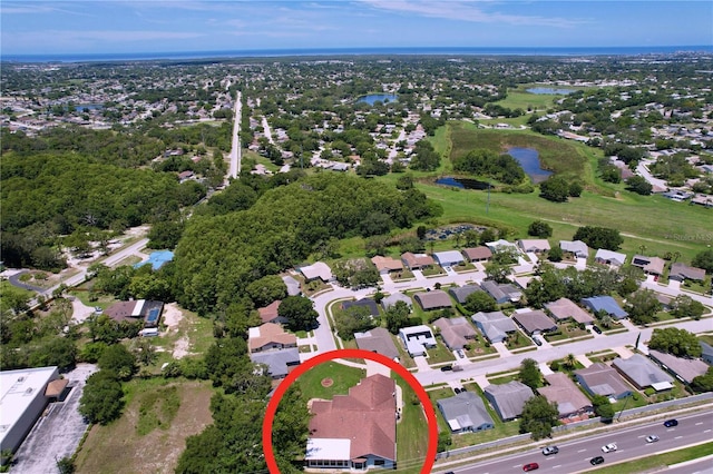 10520 Tapestry Dr, Port Richey, FL 34668 - aerial view of property's location with a nearby body of water and nearby suburban area