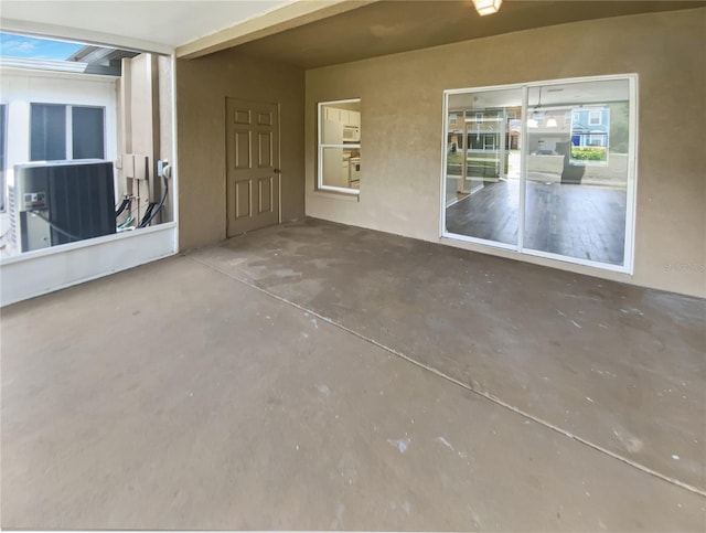 view of patio featuring central AC unit