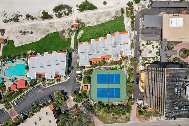 7564 Bayshore Dr Unit 302, Treasure Island, FL 33706 - aerial view of a pool