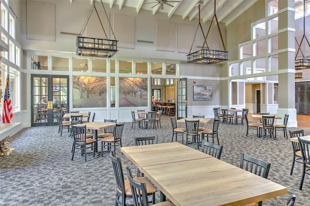 view of patio / terrace featuring outdoor dining area and french doors