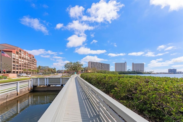7075 Sunset Dr S, South Pasadena, FL 33707 - dock area with a water view and a city view