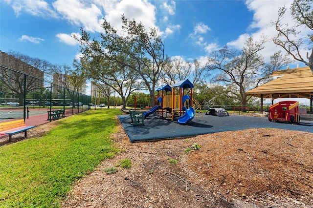 7075 Sunset Dr S, South Pasadena, FL 33707 - communal playground with a tennis court