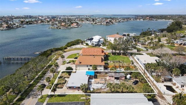7075 Sunset Dr S, South Pasadena, FL 33707 - aerial view of property and surrounding area featuring a large body of water