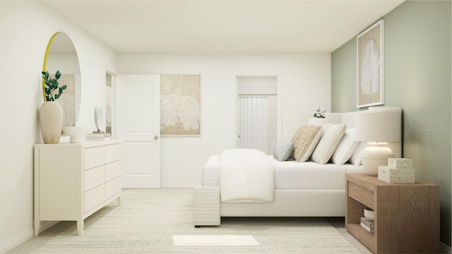 bedroom with baseboards