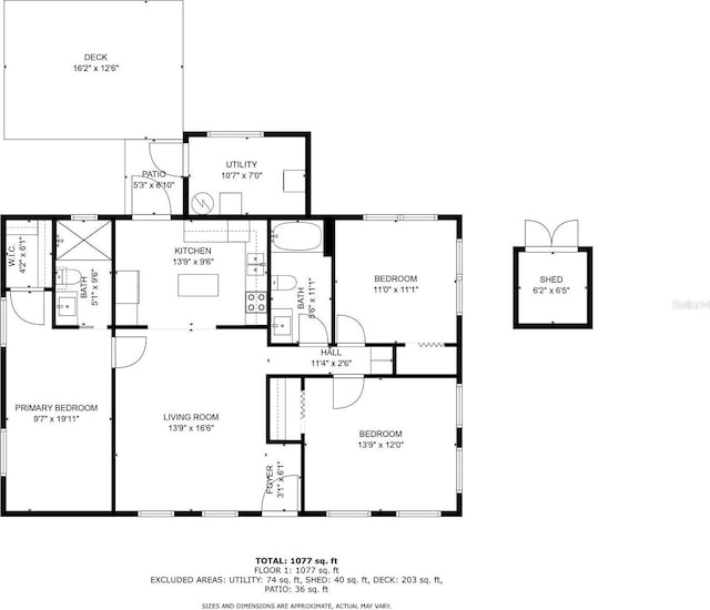 3245 Freemont Ter S, Saint Petersburg, FL 33712 - floor plan / room layout