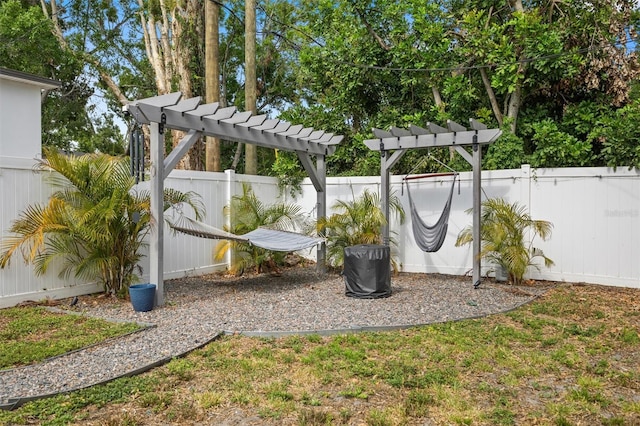 3245 Freemont Ter S, Saint Petersburg, FL 33712 - fenced backyard featuring a pergola