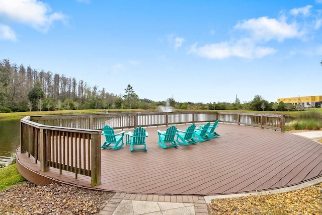 29901 Southwell Ln, Wesley Chapel, FL 33543 - wooden terrace with a water view