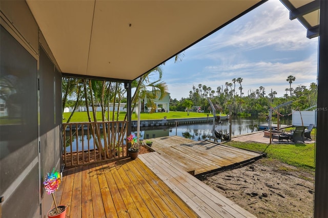 10922 Park Dr, Riverview, FL 33569 - dock area featuring a water view