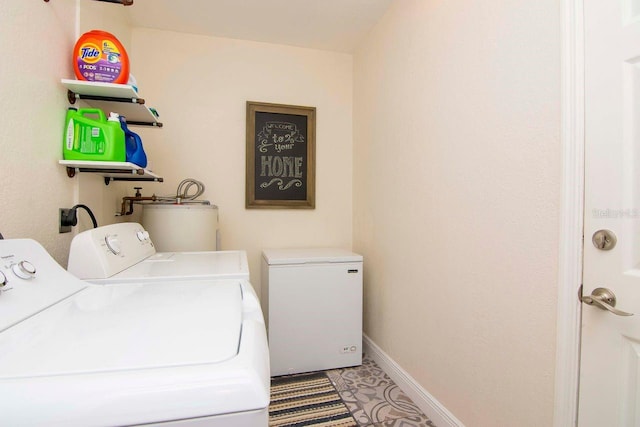 351 Hancock St, Dunedin, FL 34698 - laundry area with washer and dryer and water heater