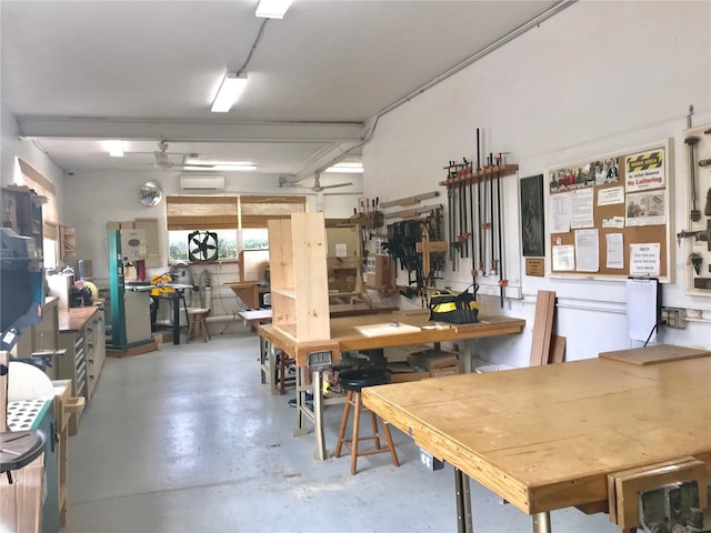 2293 Swedish Dr Unit 11, Clearwater, FL 33763 - dining space featuring a workshop area and concrete floors