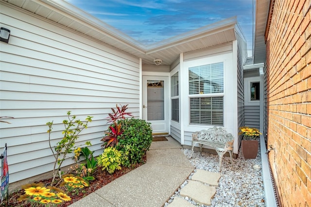 view of doorway to property