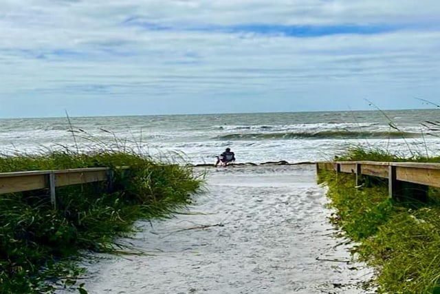 water view featuring nearby beach