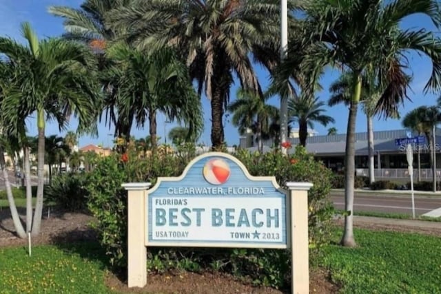view of community sign