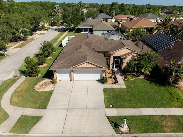 aerial view of residential area