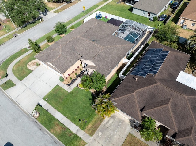 aerial perspective of suburban area