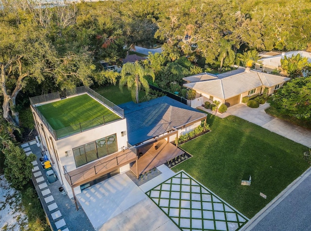 aerial view of property and surrounding area