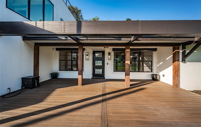 view of wooden terrace