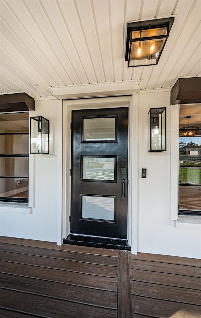 view of doorway to property