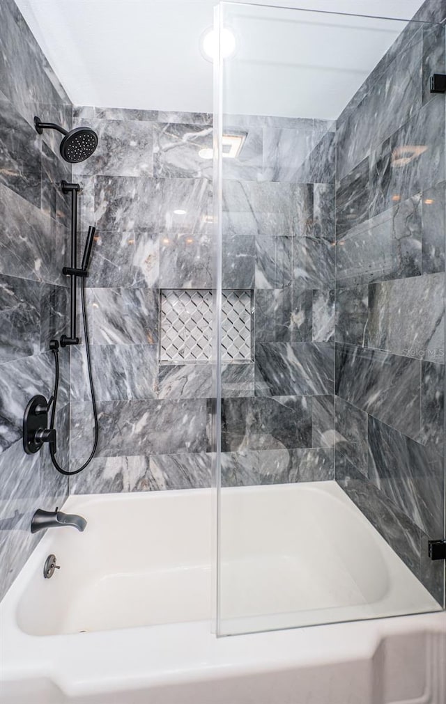 full bathroom featuring shower / bathtub combination