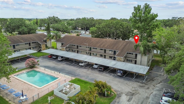9821 113th St Unit 201, Seminole, FL 33772 - aerial view of a pool