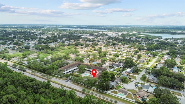 9821 113th St Unit 201, Seminole, FL 33772 - aerial view of property and surrounding area featuring a nearby body of water